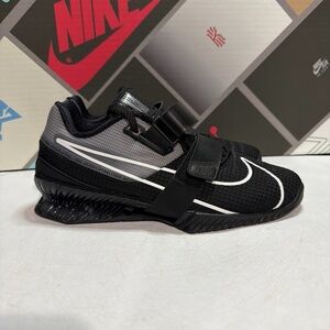 Nike Romaleos 4 Black White Weightlifting Workout Shoe